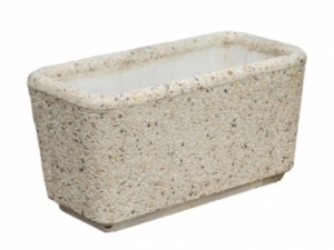 Цветник “Лодочка – мрамор белый”