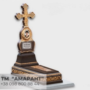 Бетонный памятник Роза 8к коричневый