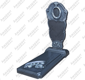 Бетонный памятник «Лира Обелиск Графит» — надгробие из бетона, классический мемориальный памятник