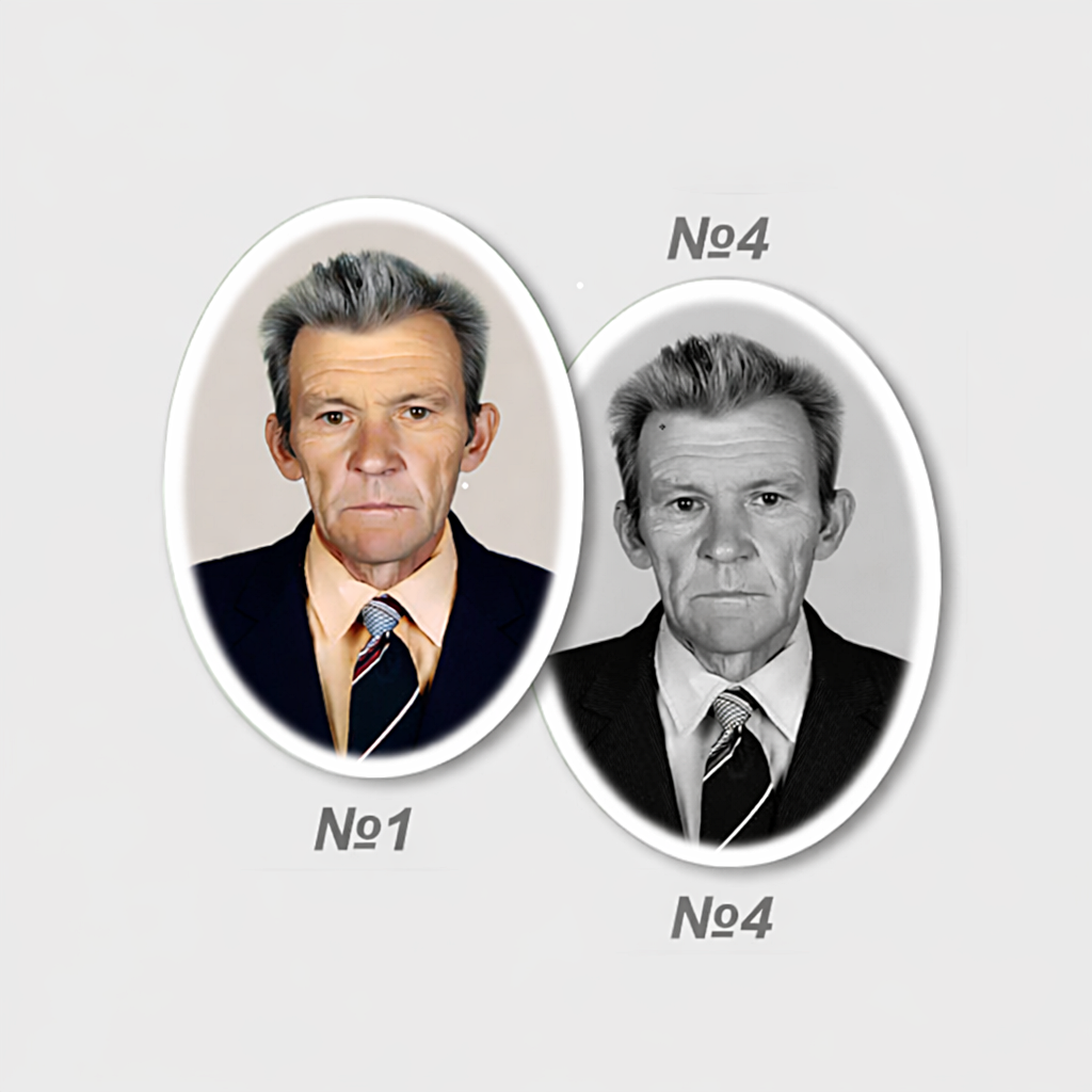 Портрет на пам’ятник на емальованій табличці – кольорове або чорно-біле фото на пам’ятник