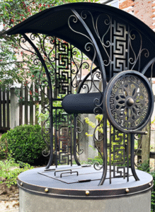 Декоративный колодец "Античный Рим", золото, чёрный фото