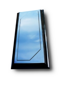 5. надгробок полімерний чорний з рамкою закрите фігурне фото