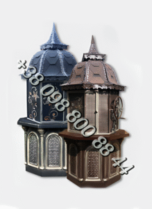 Декоративный колодец "Гранат", графит, коричневый фото