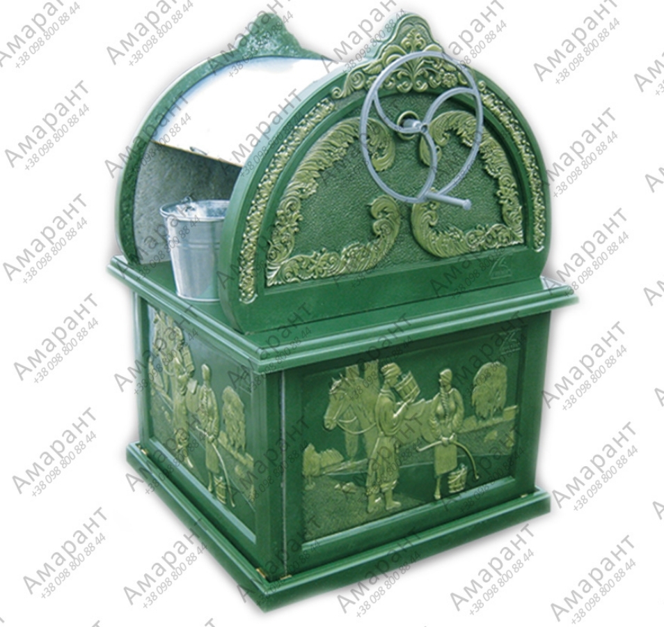 декоративный колодец "Живая Вода" зелёный фото