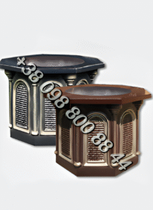 Низ декоративного колодца "Оникс", графит, коричневый фото