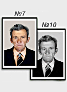 Емальована ритуальна табличка з портретом на пам’ятник модель №7 №10