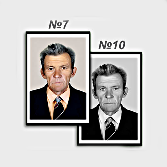 Емальована табличка на пам’ятник з фотографією та портретом – меморіальна табличка №7, №10