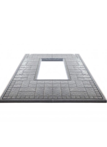 Плита під пам'ятник ЗБВ квадратна з вирізом під стелу