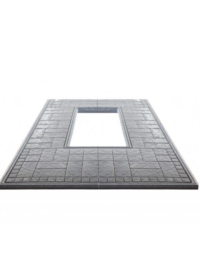 Цоколь под памятник (квадратный вырез) «Плитка»