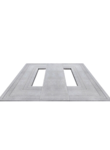 Плита для пам'ятника бетонна з прорізами під квітник та монтаж пам'ятника