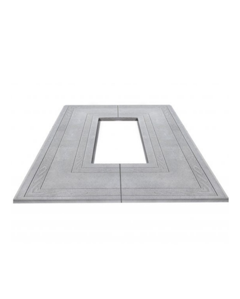 Отмостка с отверстием под памятник “Косичка”