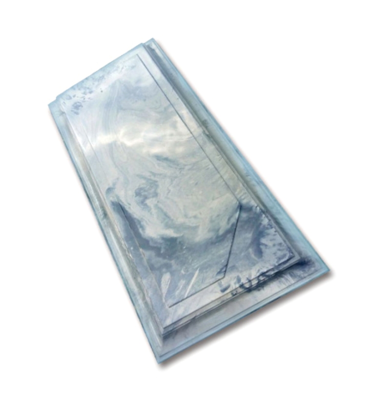 Надгробие из полимера «Закрытое белое» – крепкий ритуальный памятник с современным дизайном