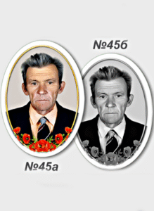 Похоронна табличка на овальну могилу з портретом на емалі