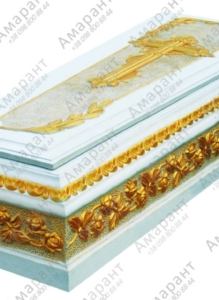 надгробок бетонный с позолотой роза деталь боковой орнамент фото