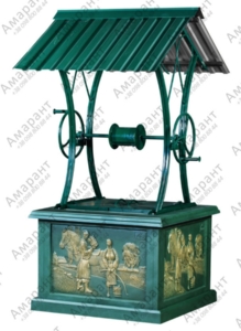 декоративный колодец "Ключ" зелёный фото