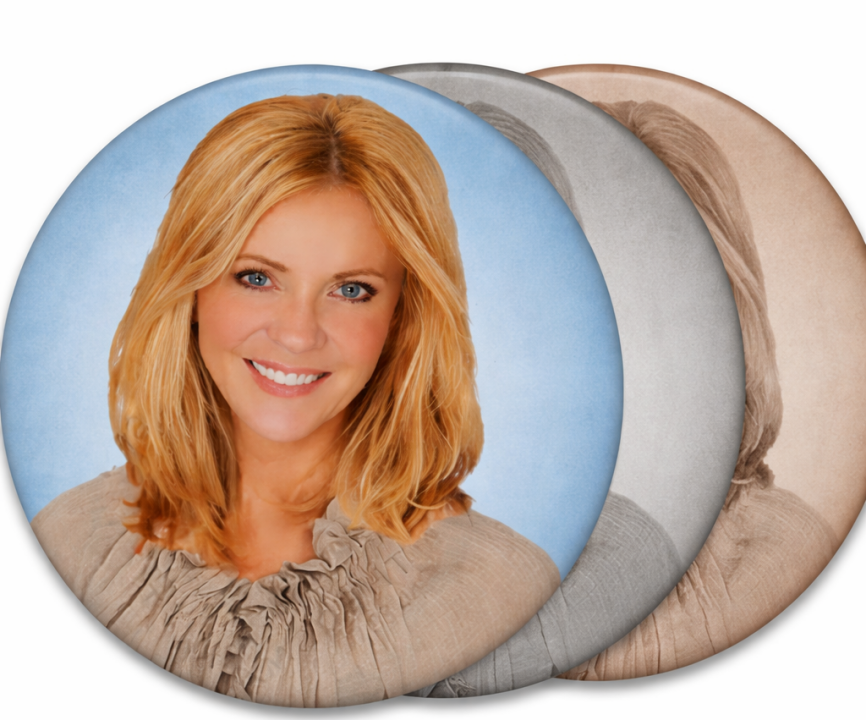 Круглое фото на памятник из керамогранита, фотокерамика (портрет)