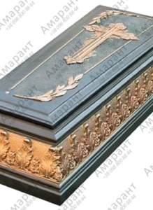 бетонная плита на могилу арма коричневый общий вид с декором