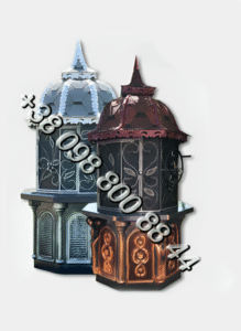 Декоративный колодец "Антрацит" серый, красный фото