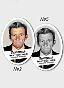 Чорно-біле фото на емалі на пам'ятник – овальна табличка з портретом