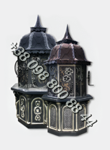 Декоративный колодец "Агат", графит, коричневый фото