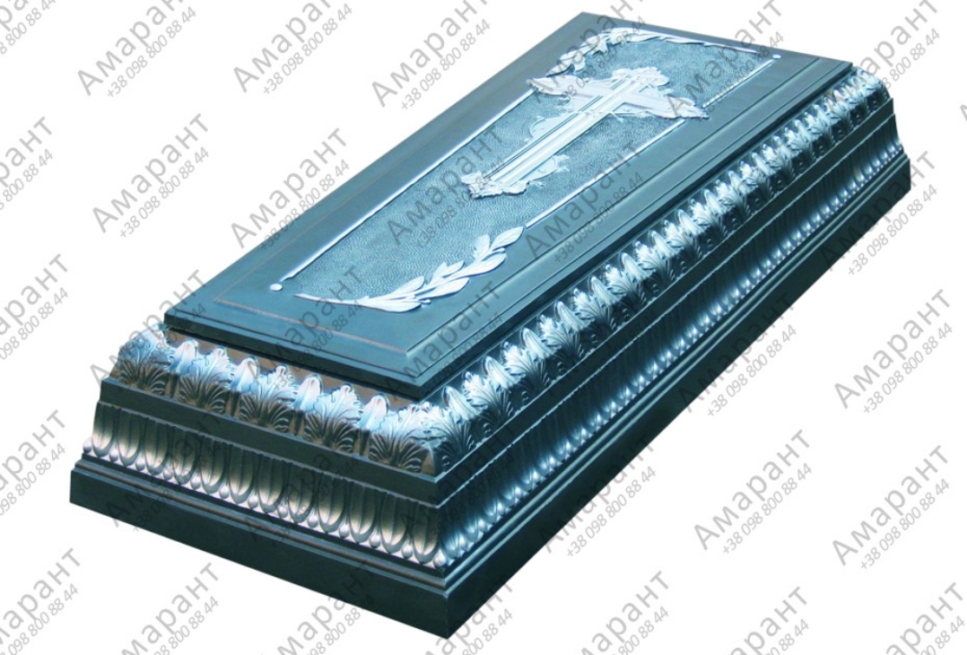 Надгробие бетонное «Лавр Графит» с крестом – памятник на могилу, прочный и долговечный