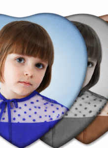 Портрет на пам'ятник серця керамограніт — кольорове фото для надгробка.