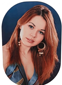 Фото на пам'ятник глянцева фотокераміка овальна портретна табличка