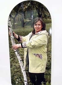 Фотокераміка на пам'ятник із керамограніту овальна табличка